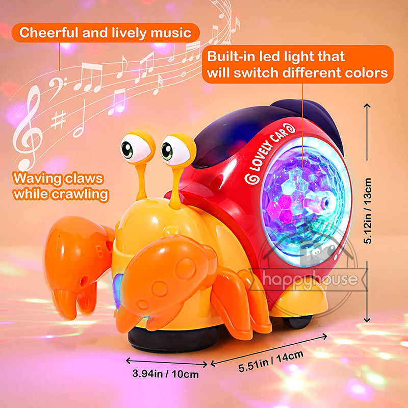 Juguete para gatear caracol (con proyección musical LED)