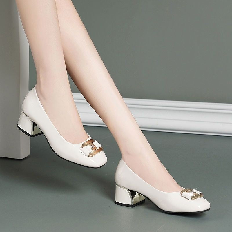 Zapatos de tacón plano para mujeres (logotipo m)