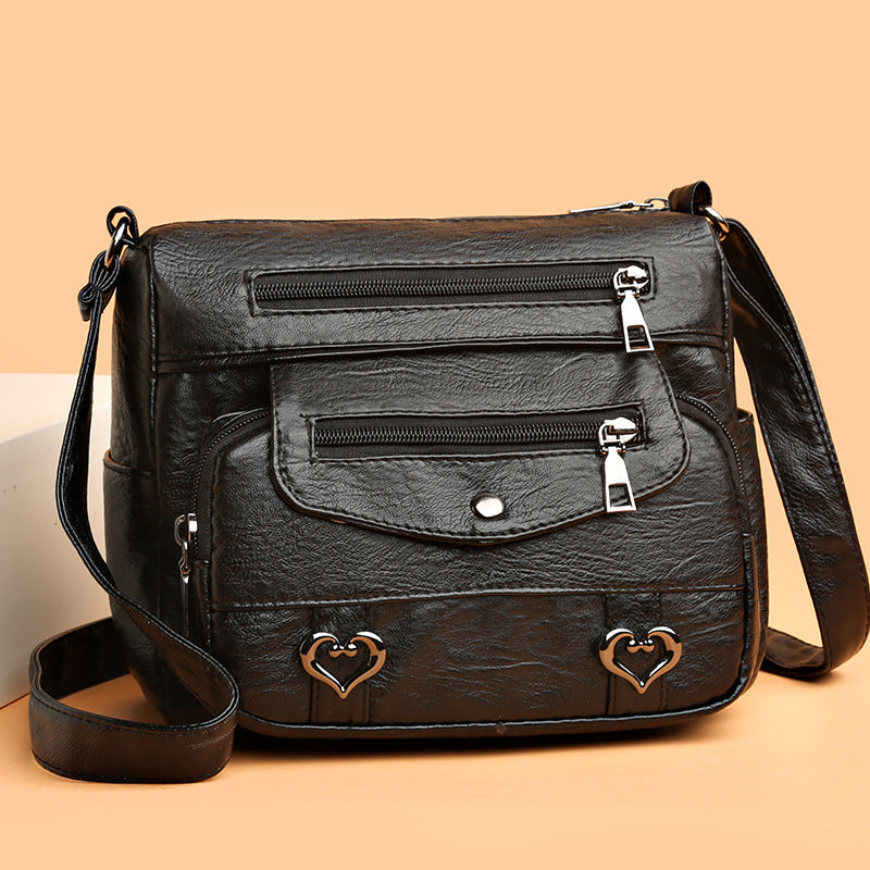 Bolso bandolera 100% piel auténtica.