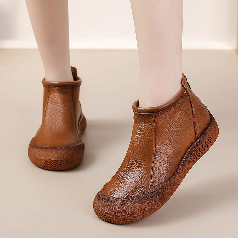 Botas de plataforma 100% piel auténtica.