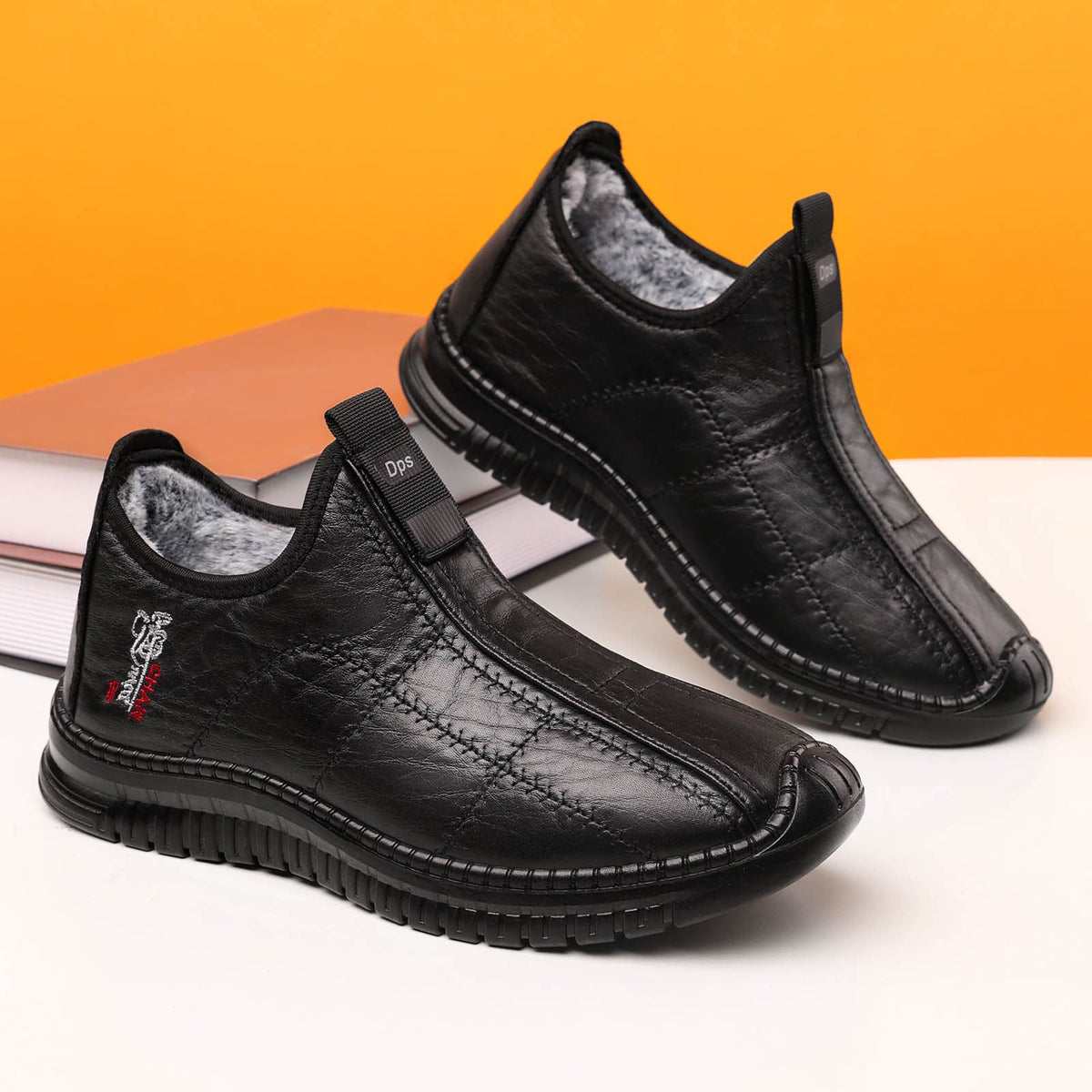 zapatos de papá de lana de invierno