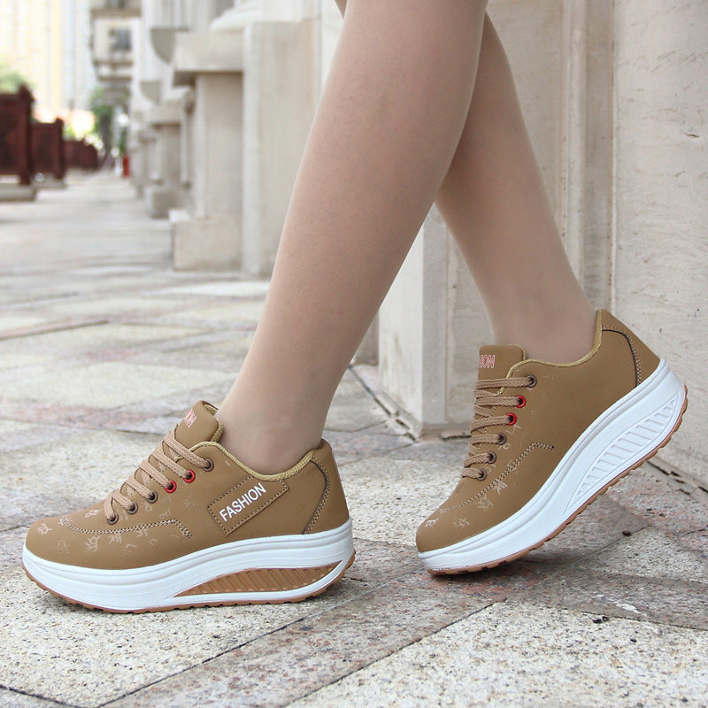 Zapatos de plataforma de piel (todas las tallas)