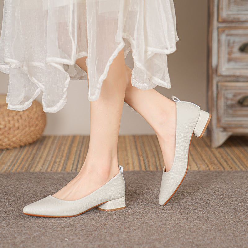 Zapatos de moda con textura de lichi.