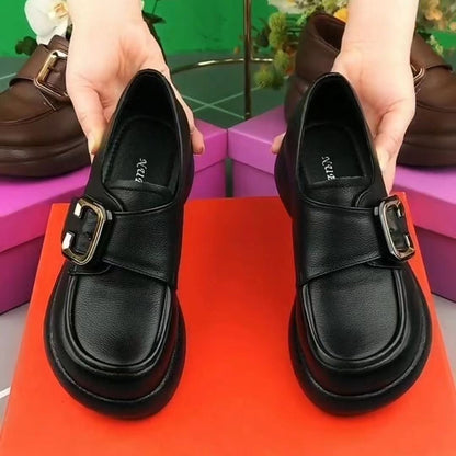Zapatos de suela gruesa estilo británico