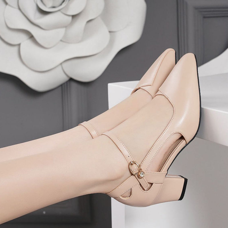 [Súper estable] Tacones altos con punta en punta para mujer