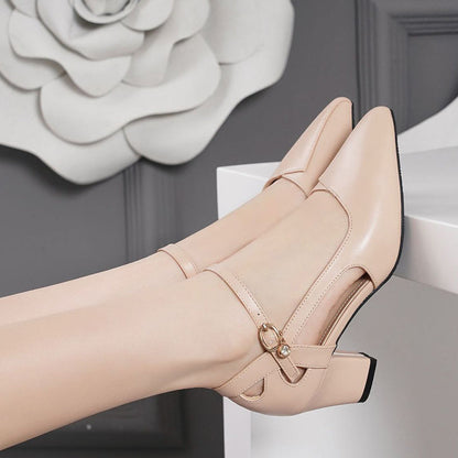 [Súper estable] Tacones altos con punta en punta para mujer