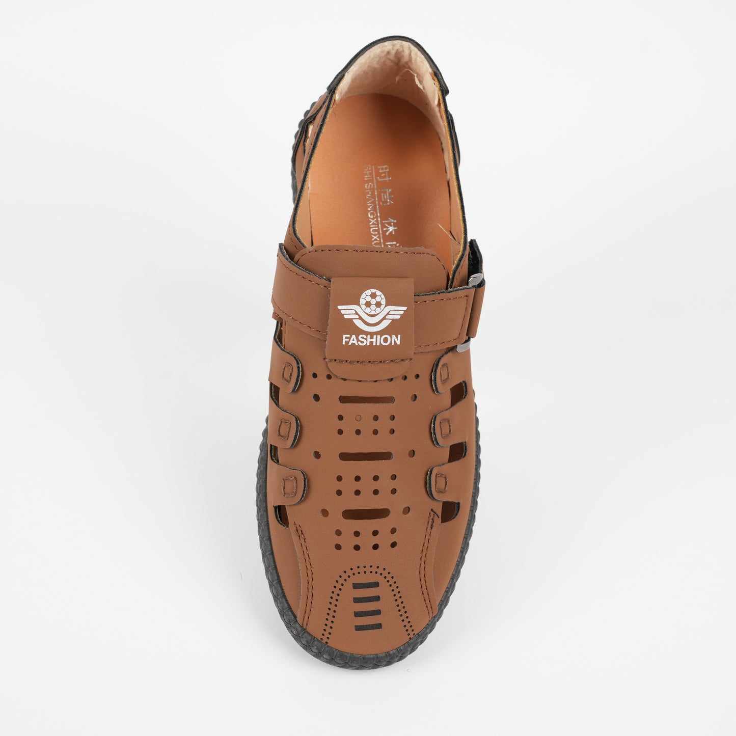 Elegantes sandalias huecas de piel
