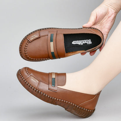 2025 Nuevos zapatos casuales de suela suave de cuero