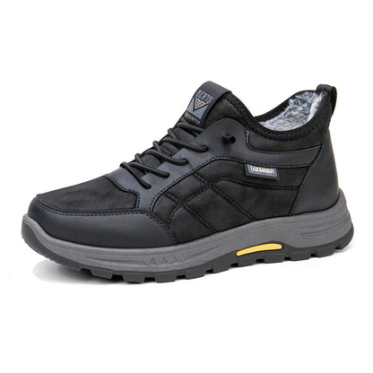 Zapatos antideslizantes de hombre de alta gama- forrados con pelo de conejo