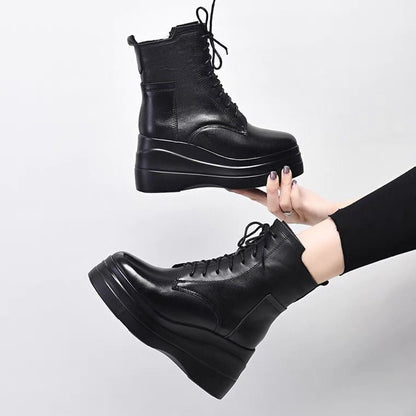 Botas Martin con plataforma y tacón de cuña