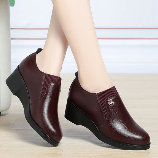 (vino rojo) zapatos de talón de mujer