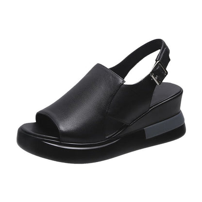 Sandalias tacón una hebilla talla grande