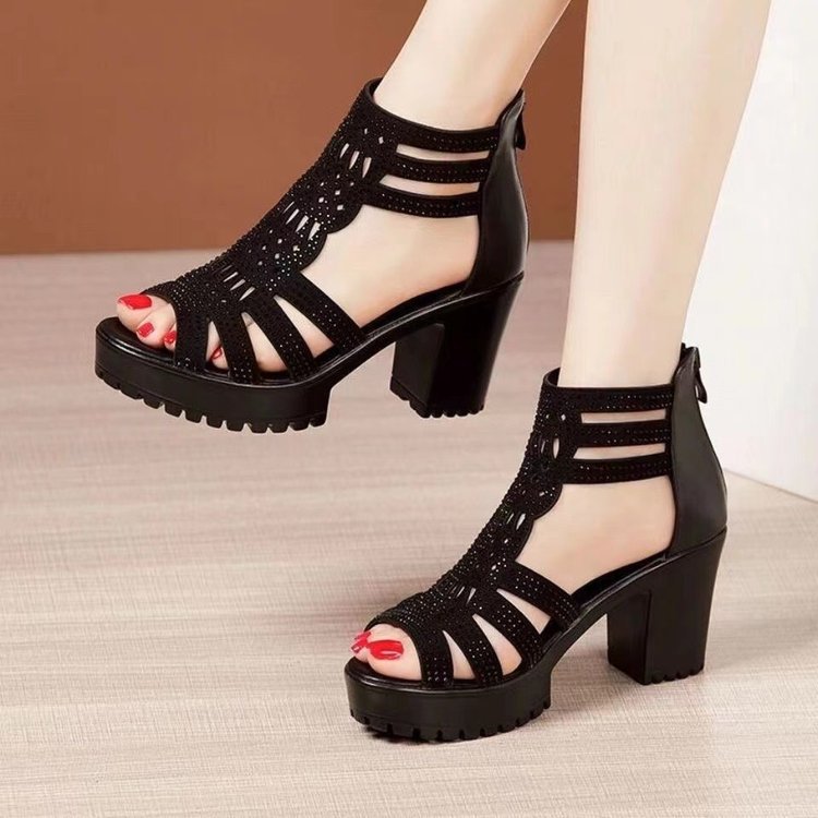 (diamante roto) tacones altos femeninos