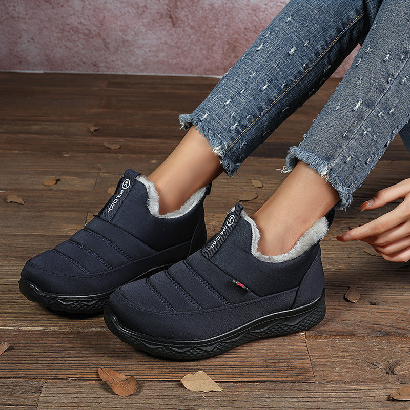 Botines casuales forrados con vellón y engrosados