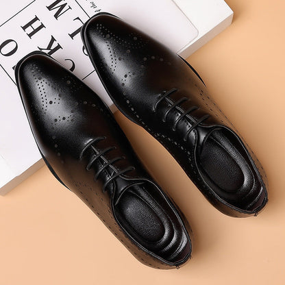 Zapatos de cuero con recortes para hombre (tallas grandes)