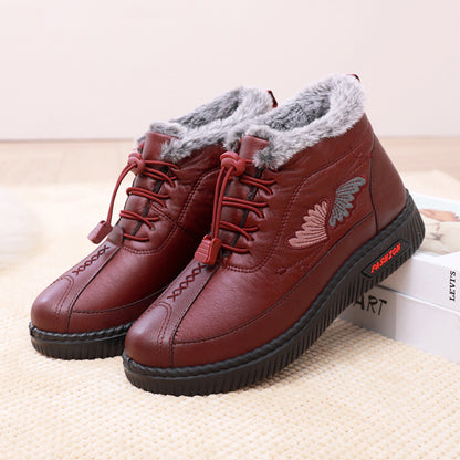 (dos alas) zapatos de cuero y algodón para mujeres