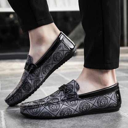 Mocasines de conducir casuales para hombre de suela blanda