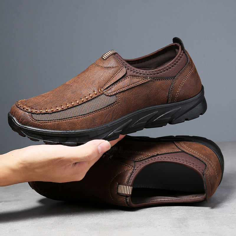 Zapatos de piel auténtica para hombre, estilo británico