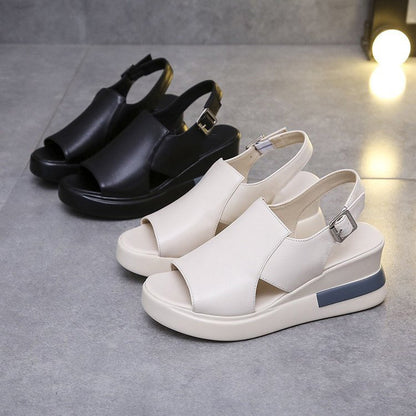 Sandalias tacón una hebilla talla grande