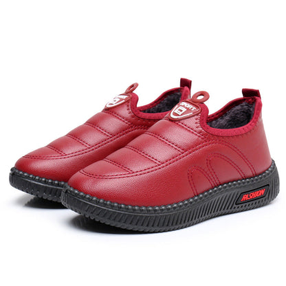 Zapatos de cuero y algodón para mujeres (pp fashion)