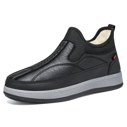Zapatos de cuero masculinos con terciopelo (etiqueta roja)