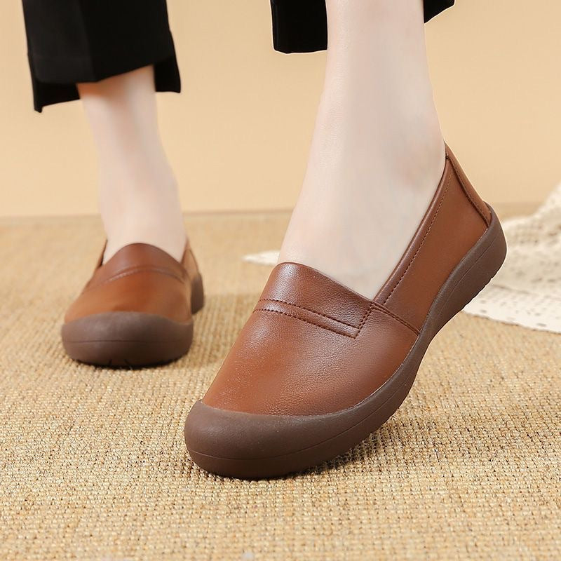 Zapatos de piel antideslizantes con suela blanda26706
