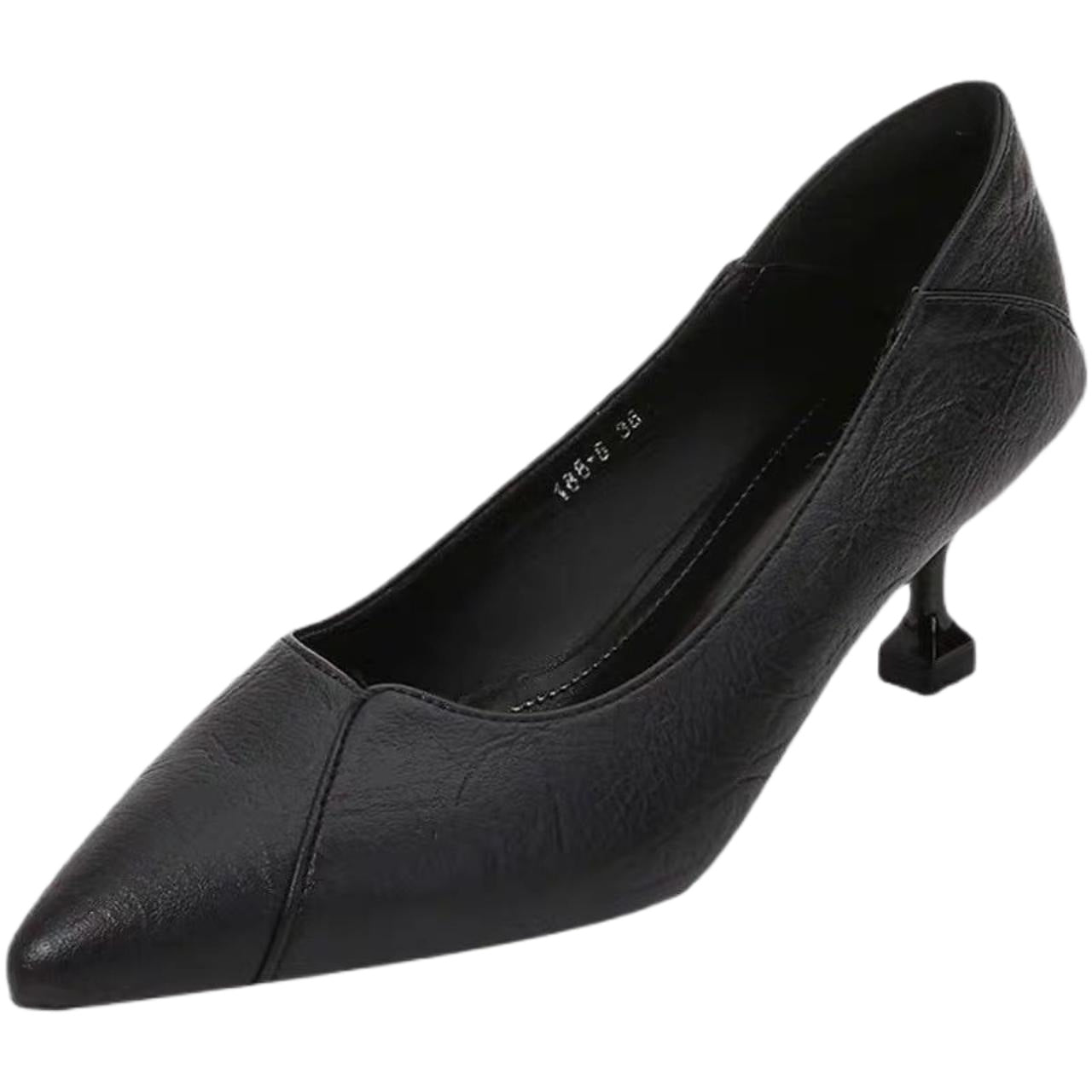 Tacones altos de cuero femenino (anticolisión)