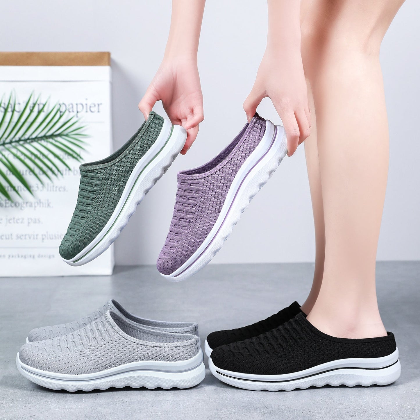 Sandalias casuales de punta cerrada
