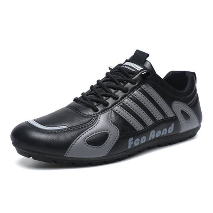 Nuevo modelo de zapatos de tacón medio para primavera y otoño, zapatos de cuero cómodos y ligeros para amantes de la comodidad, transpirables, zapatos Agam para hombres