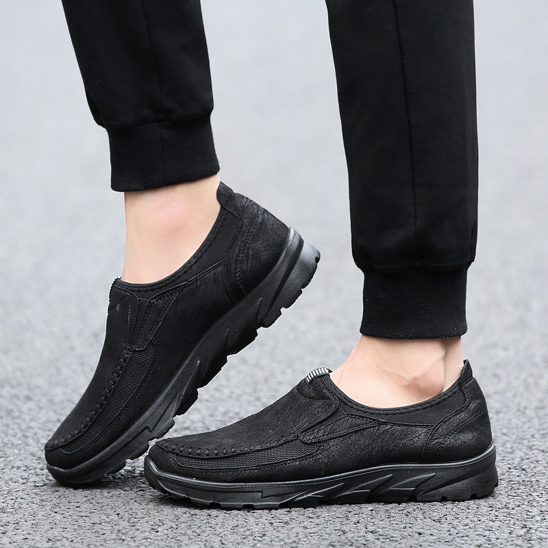 Zapatos de piel auténtica para hombre, estilo británico
