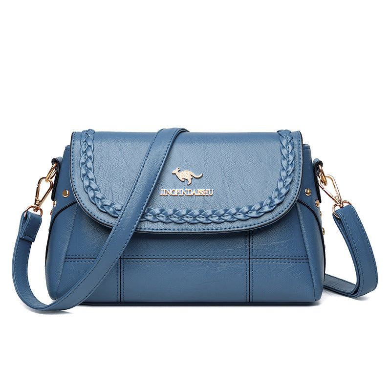 Bolso bandolera tejido piel suave gran capacidad