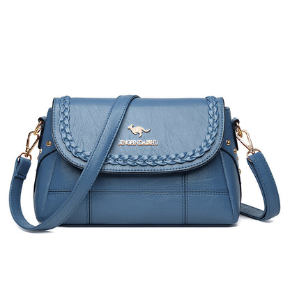Bolso bandolera tejido piel suave gran capacidad