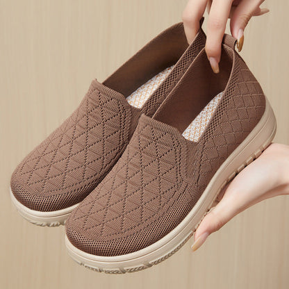 Zapatos casuales cómodos de suela gruesa y punta redonda