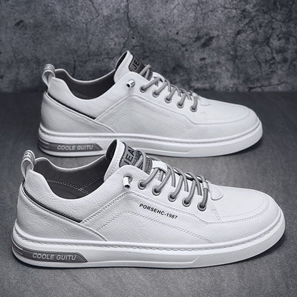 Zapatillas planas blancas para hombre