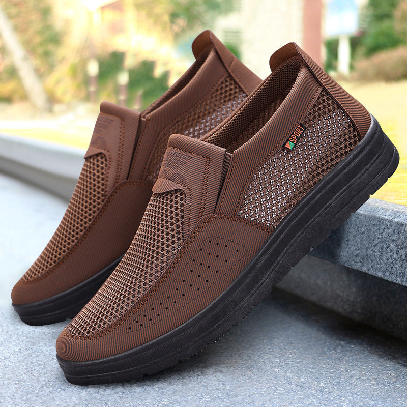 Colores sólidos con zapatos transpirables para hombres