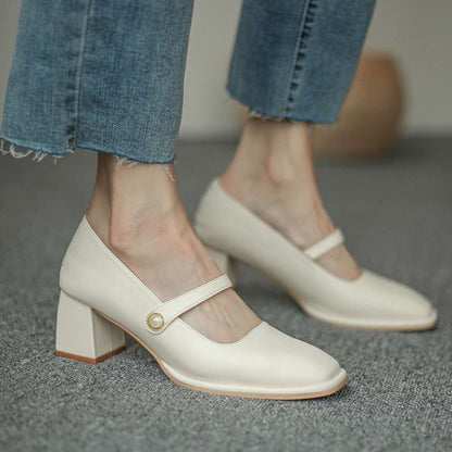 (cuentas blancas) tacones altos