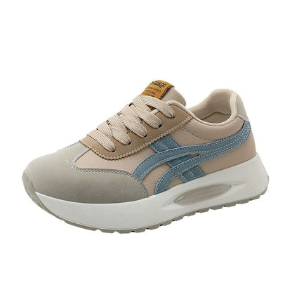 Zapatillas casuales de suela gruesa con bloques de color