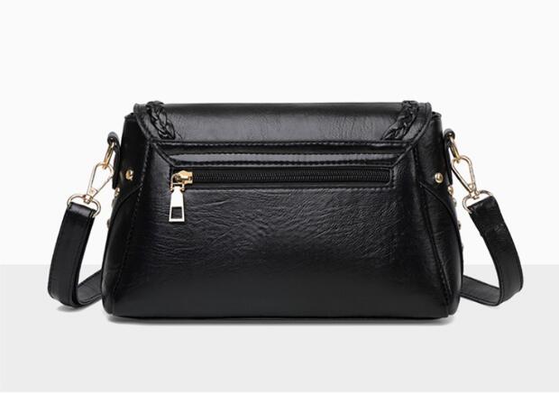Bolso bandolera tejido piel suave gran capacidad