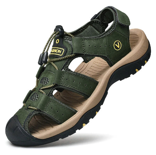 [Cuero genuino] Sandalias para exteriores antipatadas.